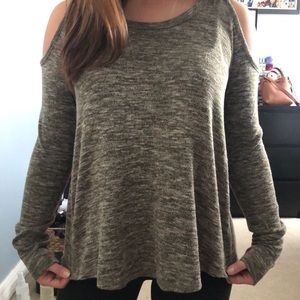 Cold shoulder sweater!